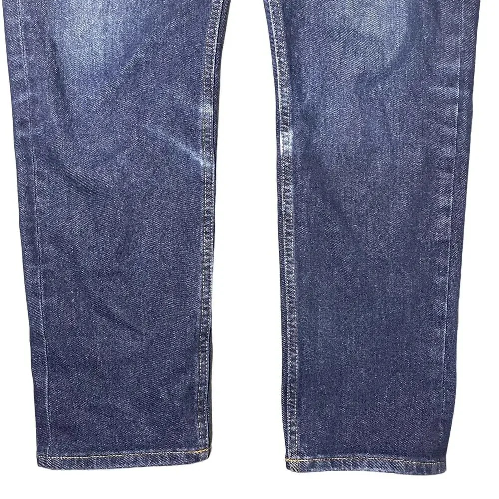 Everlane Uniform The Slim Jean Dark Wash Blue Jeans Faded Size 32 W x 28 L